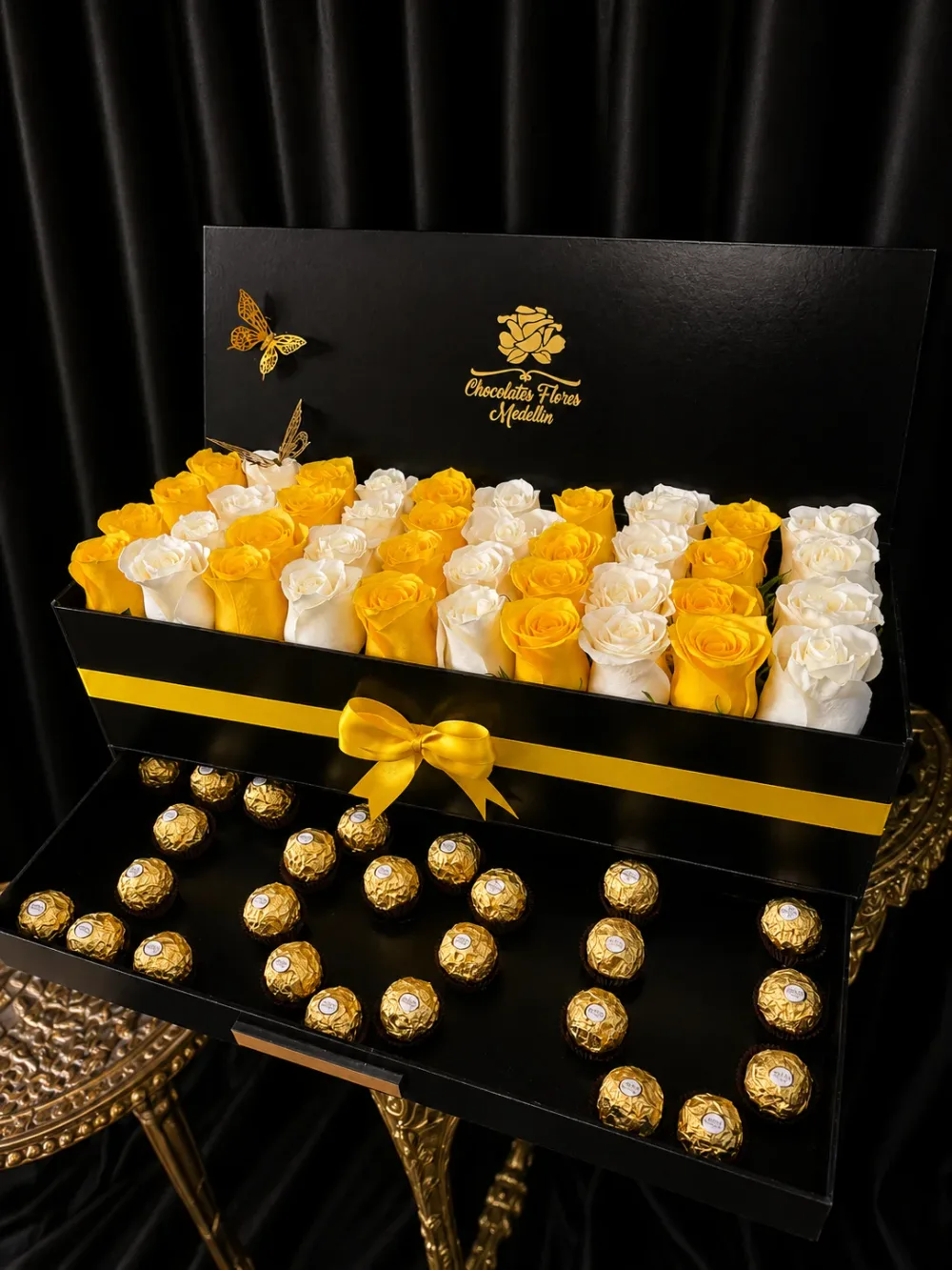 Caja cofre de ferreros con letras