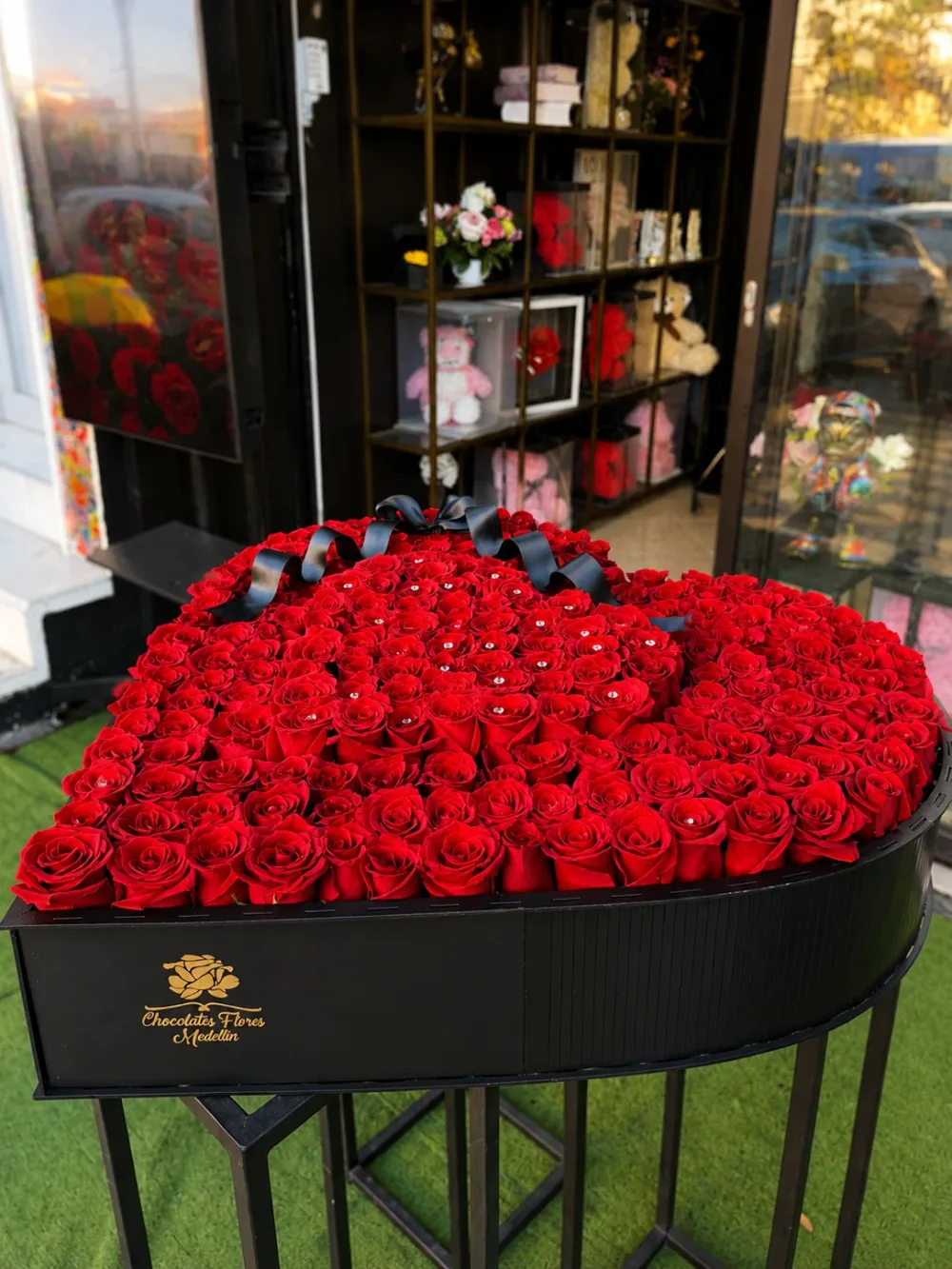 Super corazón de rosas